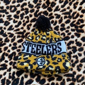 Cheetah Steelers winter hat